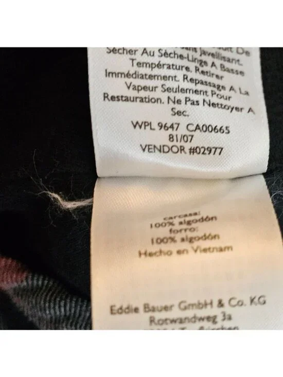 Eddie Bauer Shacket Mens XL Red Plaid Hoodie Button Up Jacket Outdoor Cotton - Picture 13 of 15